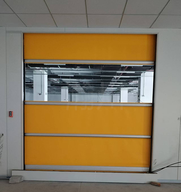 Puerta rápida de PVC enrollable para sala limpia